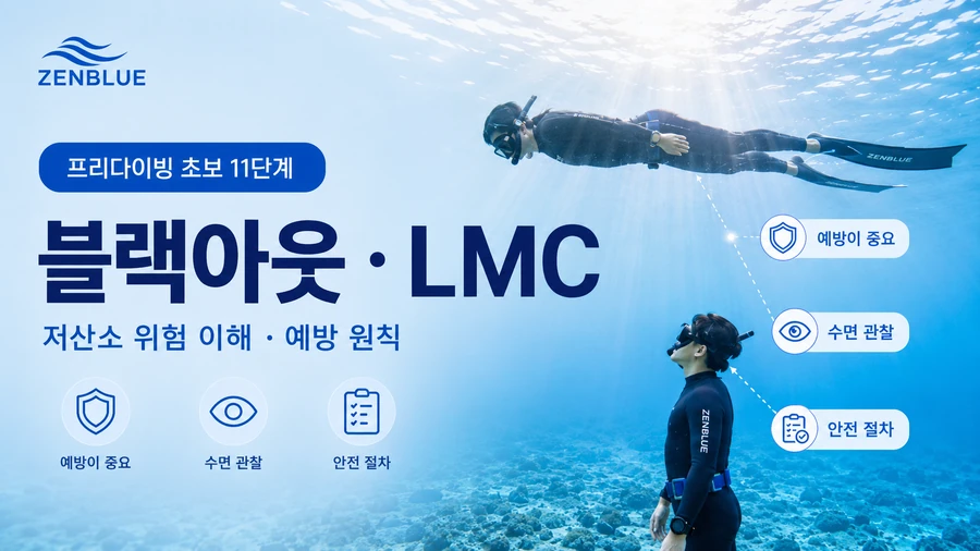 프리다이빙 초보 11단계, 블랙아웃·LMC란? 저산소 위험과 예방 원칙